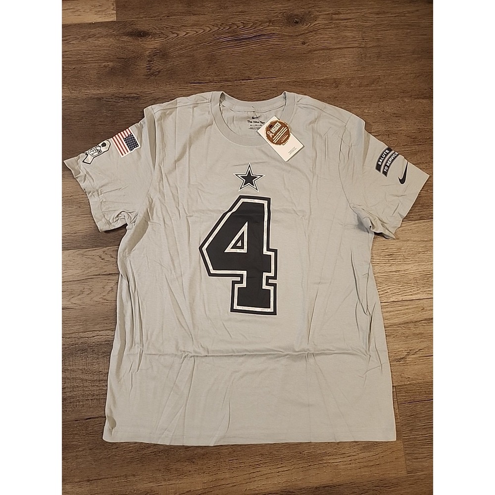 Size XL Nike‎ Salute To Service Dak Prescott Dallas Cowboys Name/Number Shirt